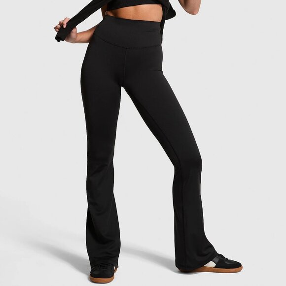 Victoria's Secret PINK Relay Flare Leggings Black Size M Buttery Soft High Waist - Picture 2 of 16